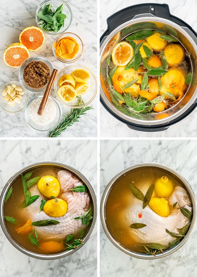 Brined Roast Turkey Breast Brined Roast Turkey Breast process shots for making brine