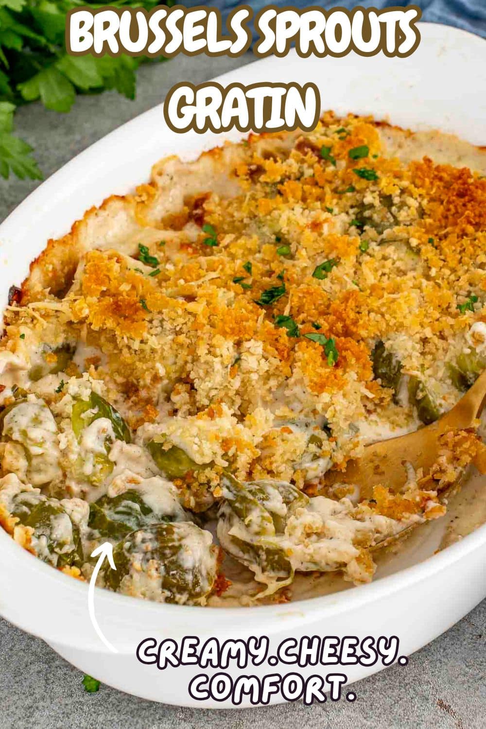 pin for brussels sprouts gratin.
