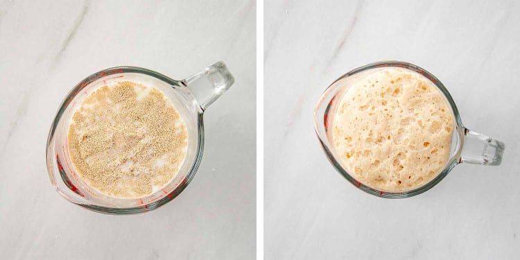 process shots showing how to make texas roadhouse rolls.