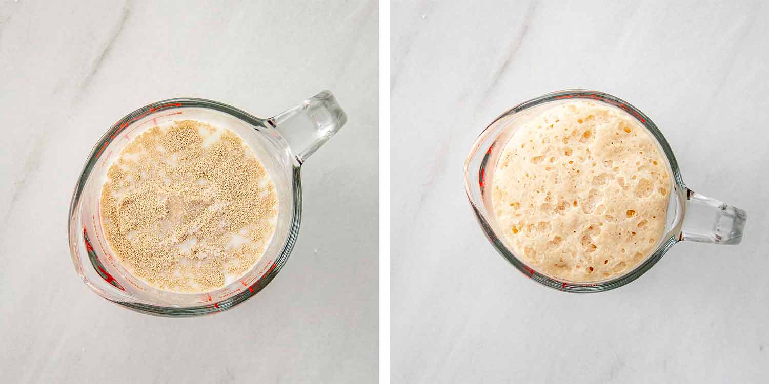 process shots showing how to make texas roadhouse rolls.