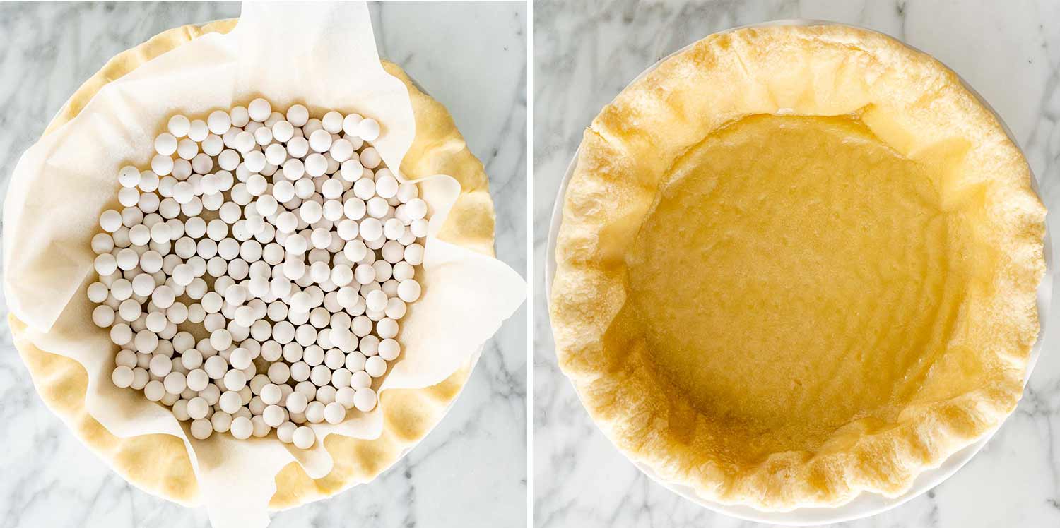 process shots showing how to make pumpkin pie.