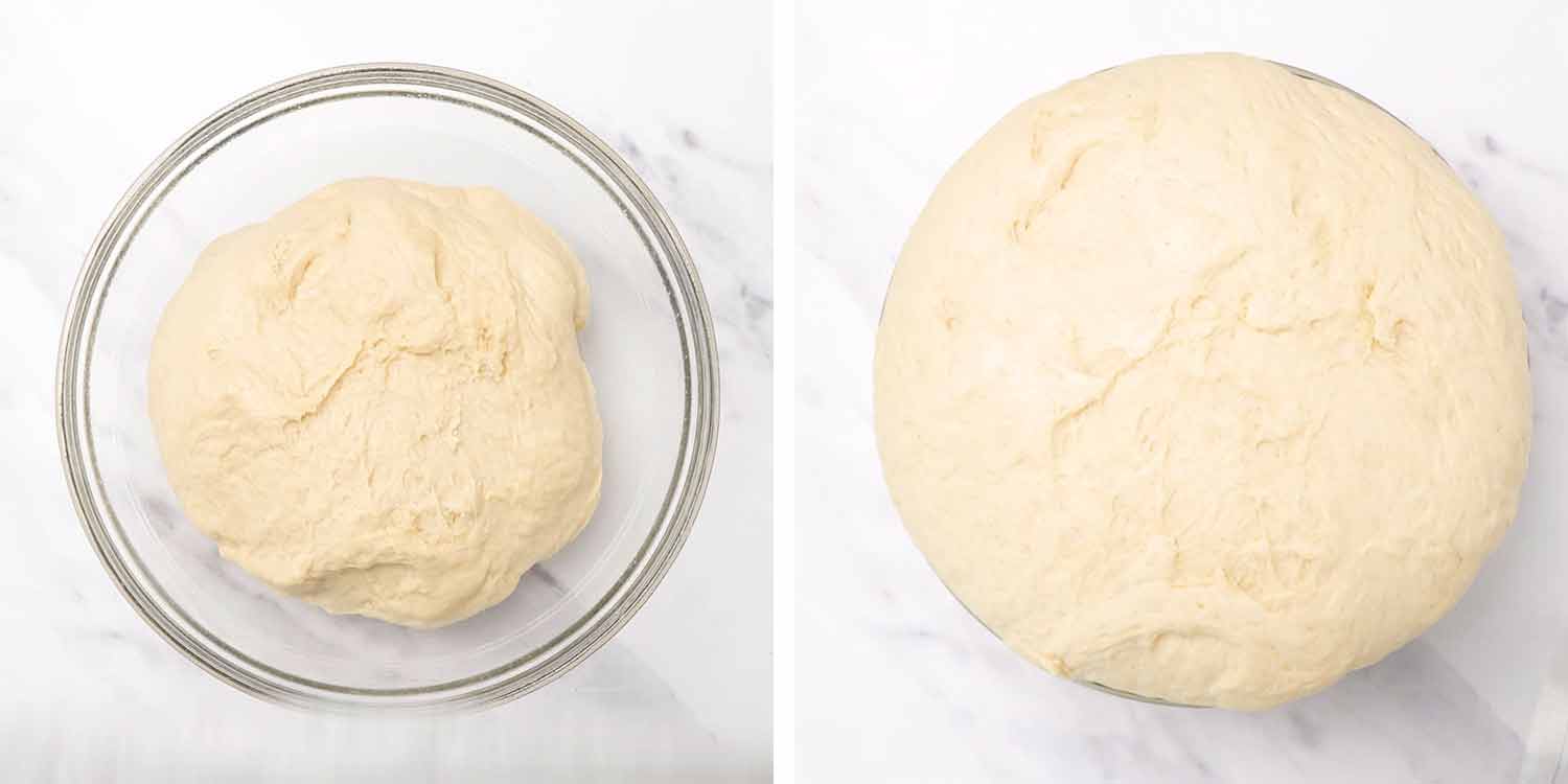 process shots showing how to make texas roadhouse rolls.