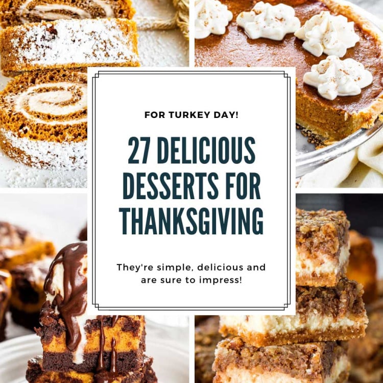 collage for thanksgiving desserts.